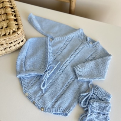 Conjunto Trança Frente – Azul Bebé