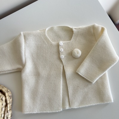 Casaco Malha Pompom - Várias cores