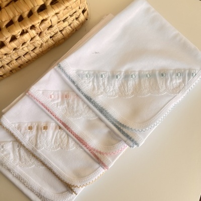 Fralda Canto Bordado Inglês