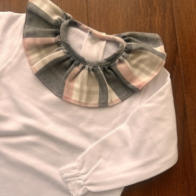 Bodie gola Folho Padrão Xadrez Rosa