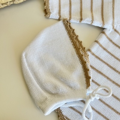 Conjunto Fofo e Touca Riscas