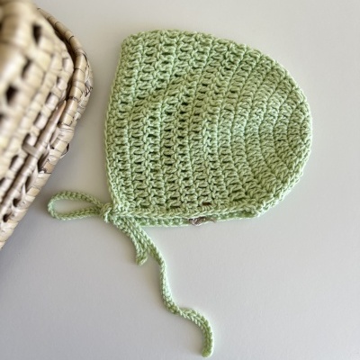 Touca Simples - Croché - Verde Pastel