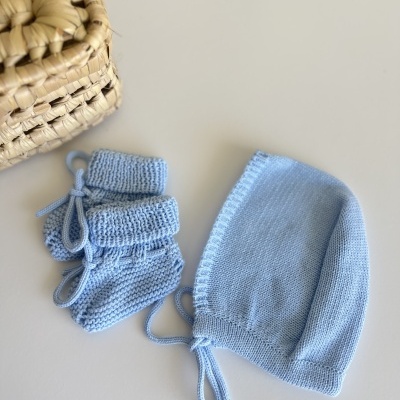 Conjunto Trança Frente – Azul Bebé