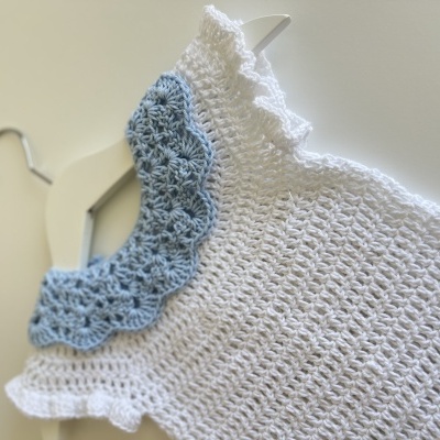 Fofo Gola folho - Croché Branco