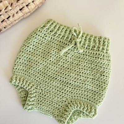 Tapa Fraldas - Croché - Verde Pastel