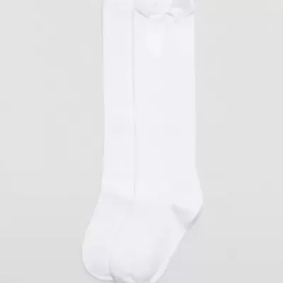 Meias pelo Joelho Lisas com ou sem Laço - várias cores