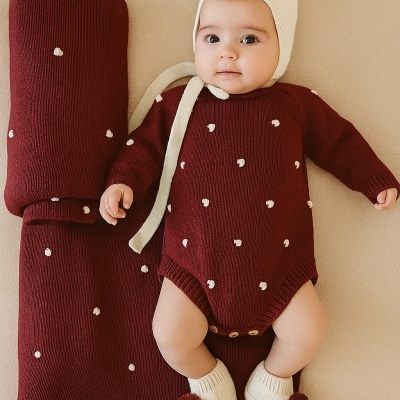 Conjunto pipoca Bordô