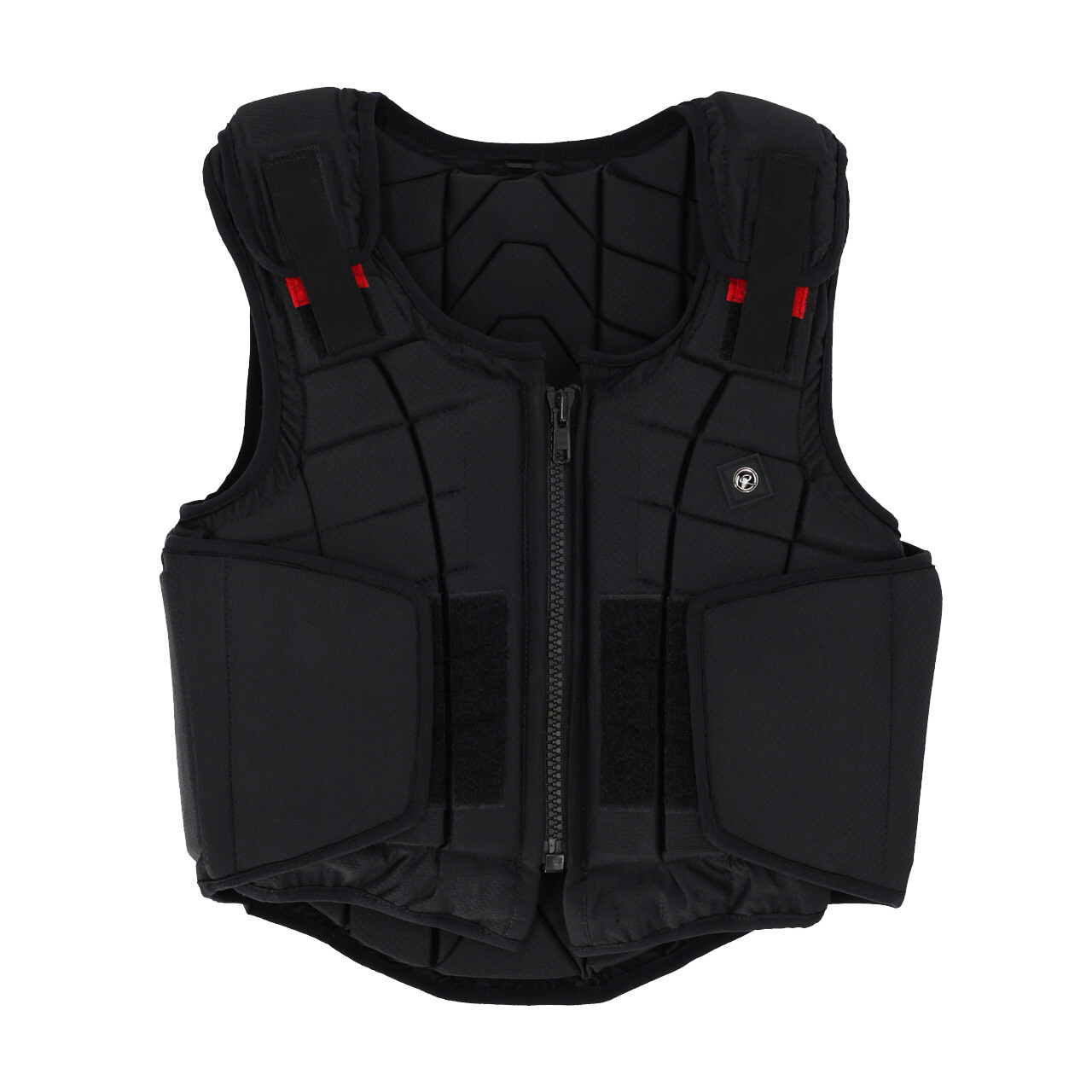 Colete de Protecção QHP Junior Colete de proteção preto com fecho de correr e velcro