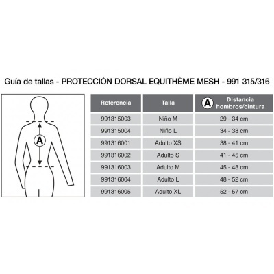 Protecção Dorsal EQUITHÈME "Mesh"