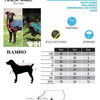 Capa para Cão RAMBO Impermeável c/ Forro