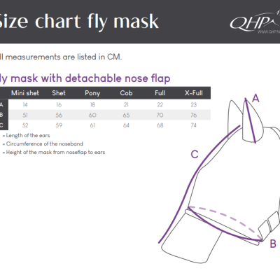 Máscara Anti-moscas c/ Aba Nasal Removível QHP