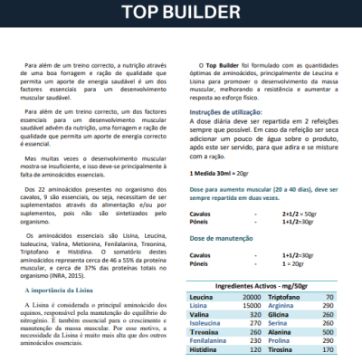 Suplemento Top Builder EQUI KARMA