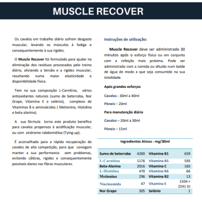 Suplemento Muscle Recover EQUI KARMA