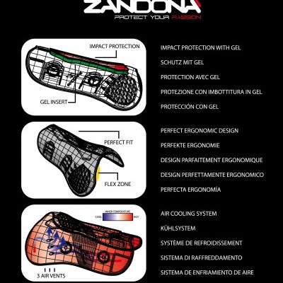 Caneleiras ZANDONÀ Superior Air Velcro