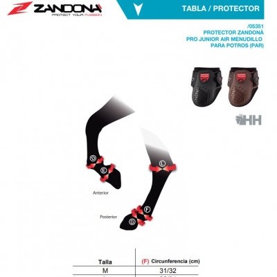 Protectores de Boleto ZANDONÀ Pro Junior Air p/ Cavalos Novos