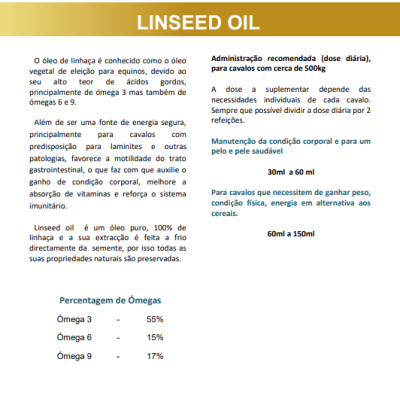 Suplemento Linseed Oil EQUI KARMA