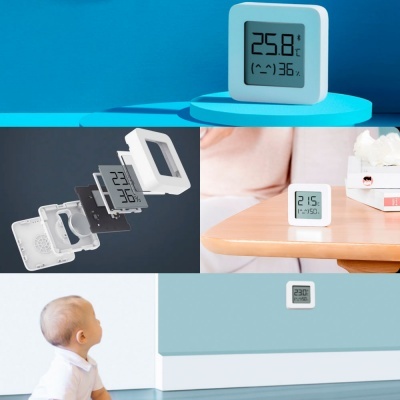 Sensor de temperatura e humidade Bluetooth Xiaomi Mi Temperature and Humidity Monitor 2 Sensor