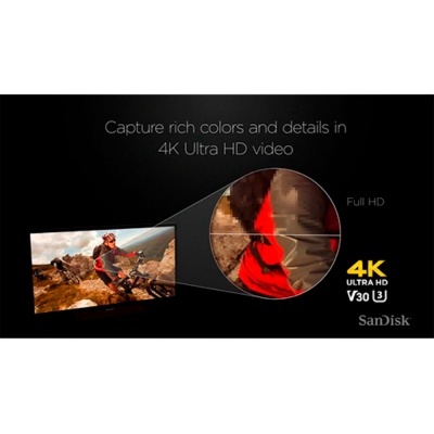 Cartão memória Sandisk microSDXC UHS-I C10 U3 V30 128GB