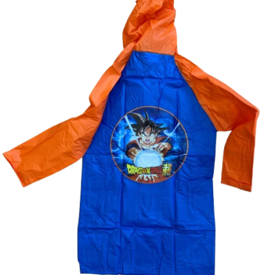 Capa de Chuva Dragon Ball Z, Azul, 100% em PVC impermeável, envio imediato, receba em 2 dias