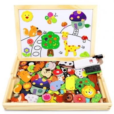 Puzzle Magnetico 110 peças - Quebra-cabeças madeira magnética