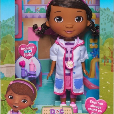 Nova Boneca Doutora Brinquedos Musical McStuffins Toy, Boneca 30cm eletrónica