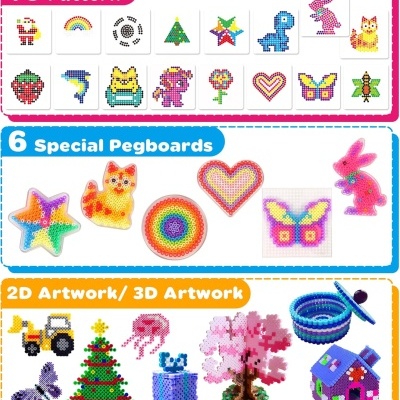 Padrões e formas de arte em círculos plásticos coloridos para montagem