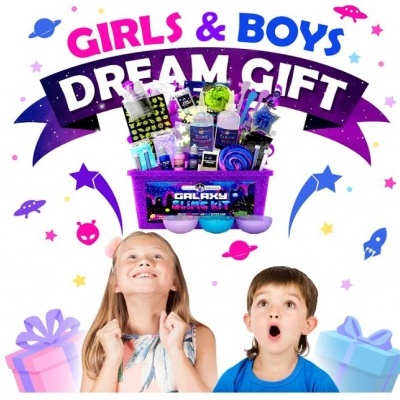 Galaxy Slime Kit, brilha no escuro, kit com +23 peças DIY