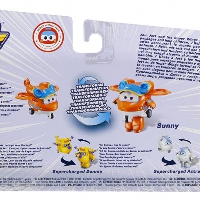 Super Wings - Pack 4 Transform-a-Bots, serie 2