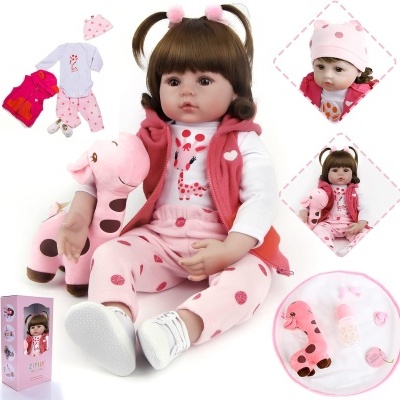 Boneca bebé Reborn 50/60cm Vinil e Silicone