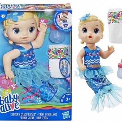 Baby Alive Sereia Boneca faz xixi, vai a água