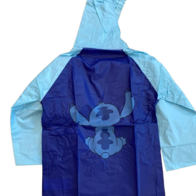 Capa de Chuva Stitch Azul, 100% em PVC impermeável, envio imediato, receba em 2 dias