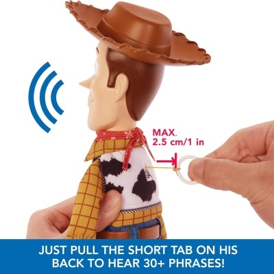 Mattel Toy Story Figura articulada Woody com voz, 32 cm, fala +20 frases em Inglês - receba em 7 dias