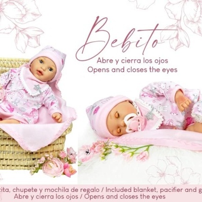 Boneca bebé Reborn 45cm Silicone Vinílico abre e fecha os olhos, artesanal, produto europeu