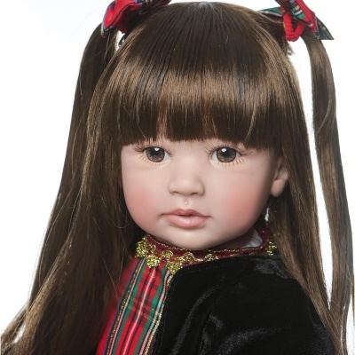 Boneca bebé Reborn 50/60cm Silicone Vinílico, bebé Matilde, roupas Natal