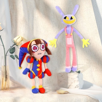 Circo Digital Peluches Pomni e Jax tamanho grande, Circo Digital Pomni e Jax o Coelho 2 peluches