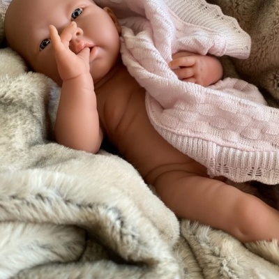 Bebé Reborn recém nascido 40cm corpo inteiro Silicone Vinílico, livre de BPA, com acessórios