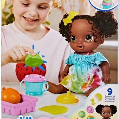 Boneca Baby Alive 30Cm Hora do Suco Com Acessórios e Fraldinha - Baby Alive que faz xixi e cocó