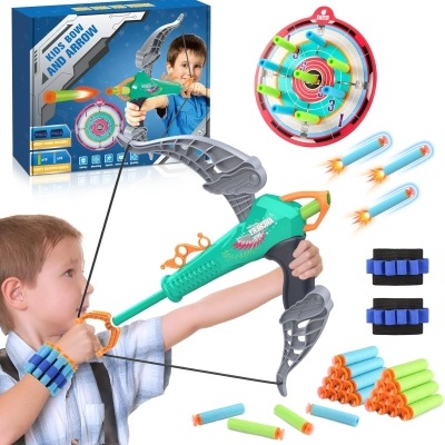 Brinquedo arco e flecha para crianças, com 23 acessórios, envio imediato