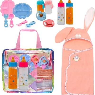 Kit para Bebe Reborn de 35 a 50cm, 12 peças, biberão mágico e chucha para bonecas Reborn