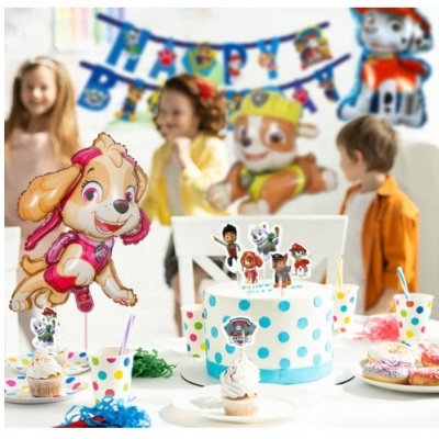Kit festa de anos Patrulha Pata - 32 peças de 2 a 5 anos.