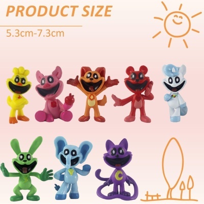 Catnap, DogDay, CraftCorn e mais: 8 figuras Smiling Critters, pack com 8 brinquedos