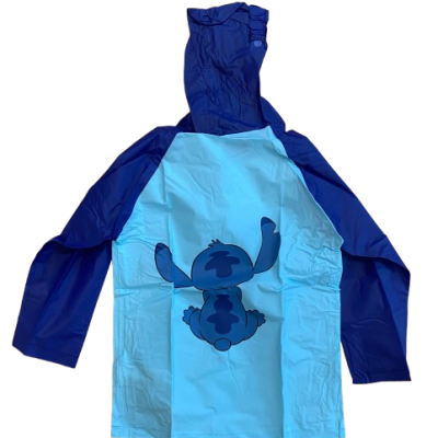 Capa de Chuva Stitch Azul, 100% em PVC impermeável, envio imediato, receba em 2 dias