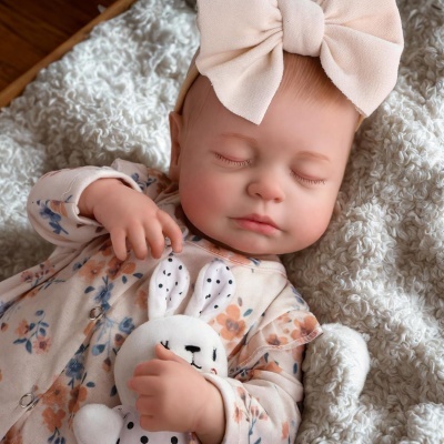 Boneca Bebé Reborn 50cm em Vinil com acessórios, recém nascido, olhos fechados, receba em 3 dias uteis