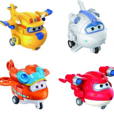 Super Wings - Pack 4 Transform-a-Bots, serie 2