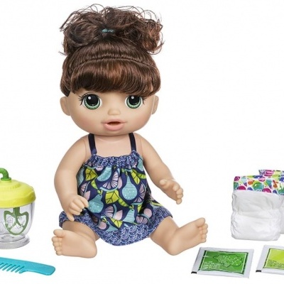 Baby Alive Papinha Divertida, hora da Papinha, faz xixi e cocó