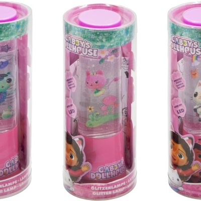 Gabby's Dollhouse, Candeeiro Led Casa da Gabby com Glitter, envio imediato