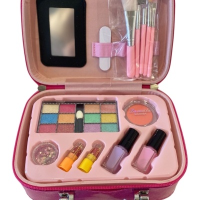 Maleta Estojo Grande Maquilhagem Infantil Princesas com 15 acessórios, envio imediato