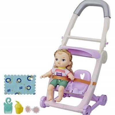 Boneca Baby Alive Littles Ana: Vamos Passear, Hasbro Baby Alive com carrinho de boneca