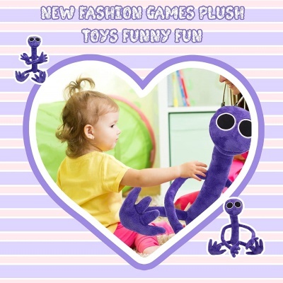 Rainbow Friends peluche Roxo, aprox 57cm macio e fofinho, receba em 2 dias.