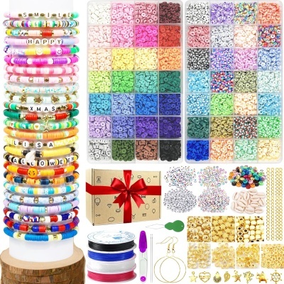 Kit contas para fazer Pulseiras, 56 cores, +11780 peças, brincos, conchas, missangas para trabalhos manuais